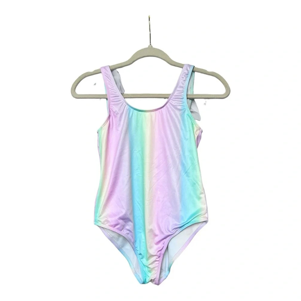 STELLA COVE PETAL ONE PIECE SWIMSUIT IN UNICORN RAINBOW GIRLS SIZE 14 - Picture 3 of 6
